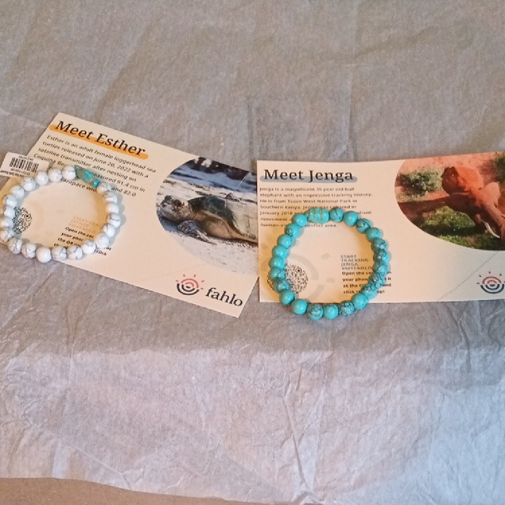 Fahlo White and Blue Beaded Bracelets